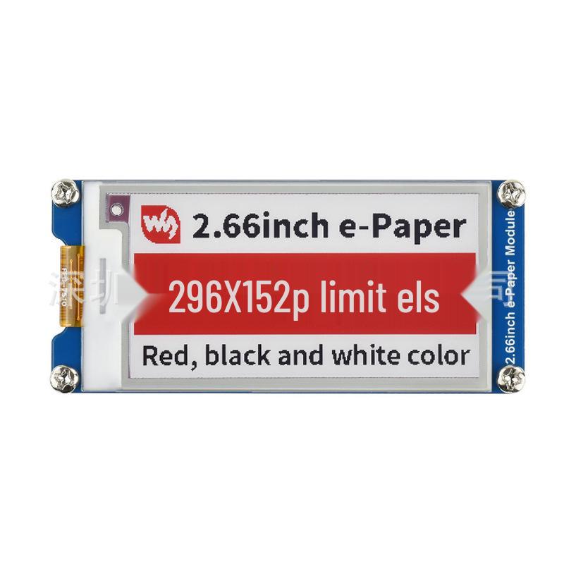 Raspberry Pi e-Ink Display Module - 2.66" Red, 296×152 Px, SPI Communication