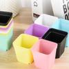 10pcs Mini Small Square Pot Colorful Little Black Square Succulent Pot Flower Pot Desktop Greenery Seedling Tray Balcony