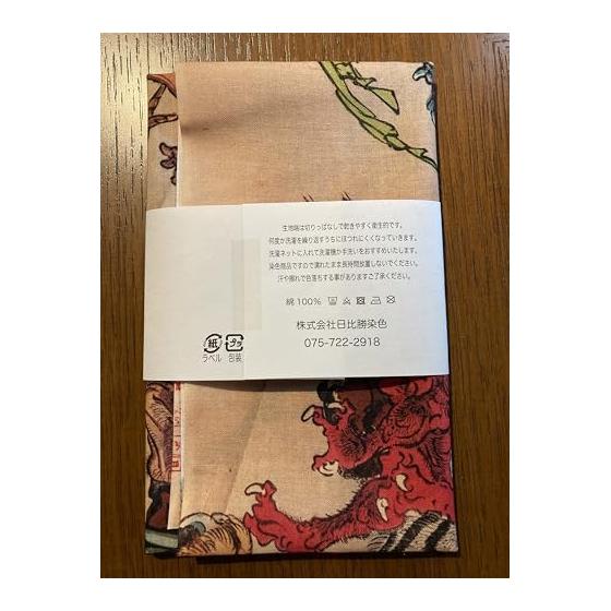 Ukiyo-e Tenugui: May (Kawanabe Kyosai) - 100% Cotton, Premium Japanese Tokka Fabric for Vivid Prints