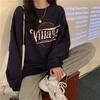 Velvet Thickened Loose Casual Sweatshirt for Women In Autumn and Winter Coat Vintage Long-sleeved Base Shirt Top Korean Women's Clothing