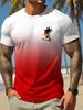Hawaii Strandmuster 3D Gedrucktes T-Shirt Sommer Outdoor Lässig Täglich Kurzarm Oberteil Herren Mode Trend Personalisiert Rundhals Kleidung