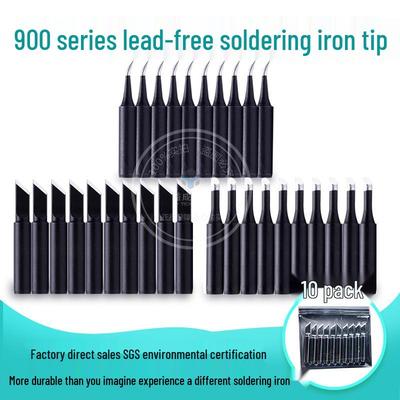 Black Gold Steel 936 Universal Soldering Iron Tip for 937 Stations: Pointed, Horseshoe, Knife Head Styles.