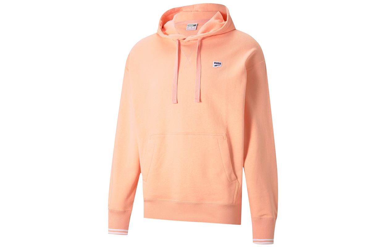 PUMA Sweatshirts Men s Apricot Red Hooded Moderate Regular 531430-26 L