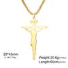 Dawapara INRI Crucifix Jesus Cross Pendant Necklace Christian Catholic Men Faith Necklace Stainless Steel Jewelry