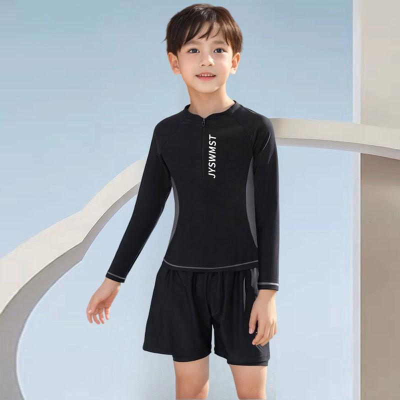 Boys UV Protection Long Sleeve Separated Swimwear Set Teens 9-17 Years