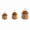3 Pieces Wall Hanging Basket with Rope Handle Stackable for Entryway, Kitchen