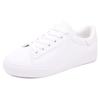 Fashion Women Sneakers 2025 Fashion Breathble Vulcanized Shoes Pu Leather Platform Shoes White Lace Up Casual Shoes Zapatos Mujer