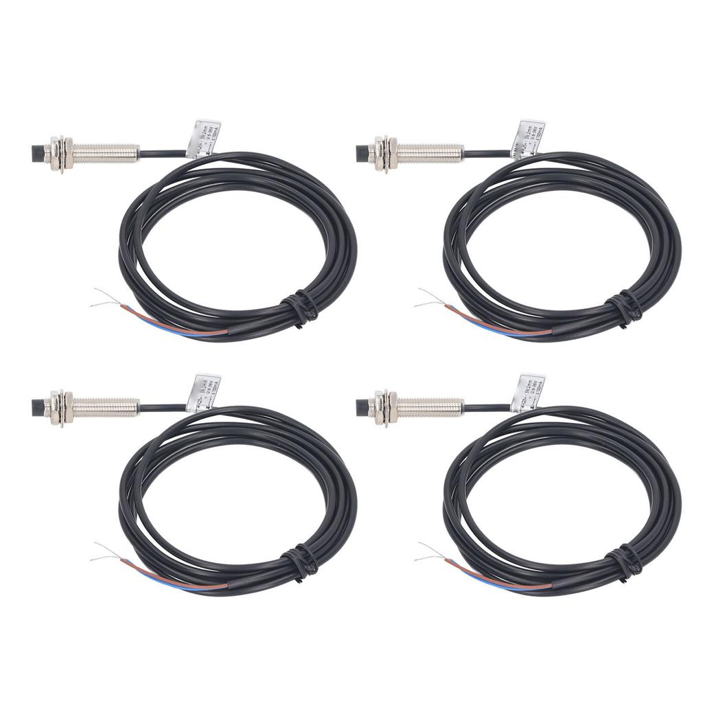 4 Sets 8mm Proximity Sensor Inductive Proximity Switch NPN 2 Wire NC Contact 6?36VDC 2mm Detection