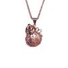 Exquisite Rose-Plated Three-Dimensional Gourd Pendant Russian Purple Gold Classic Fashion 585 Colored Gold Blessing Necklace