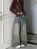 Retro High-Waist Wide-Leg Jeans - Slimming Floor-Length Straight Leg Pants for Petite Frames