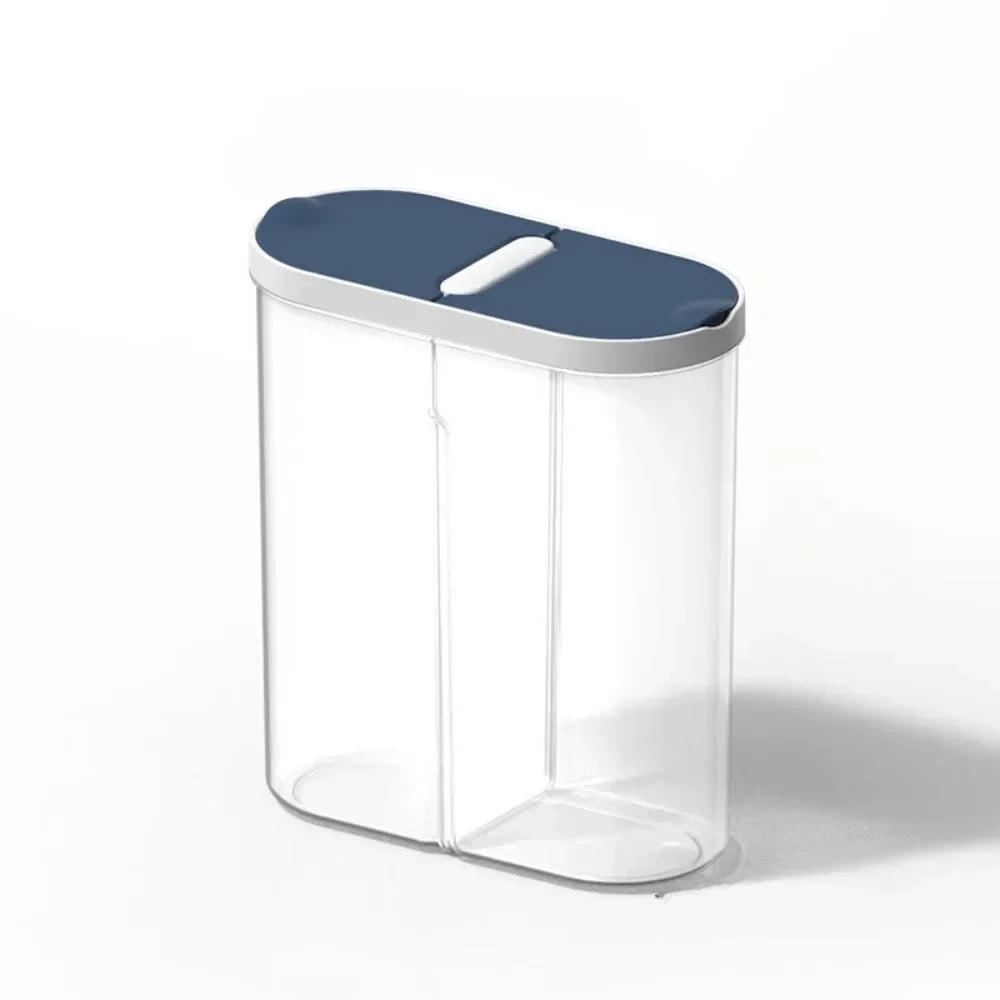 

New Plastic Storage Container Pasta Rice Dispenser Cereals Organizer Boxes Cabinet Fridge Storage Jars Home Kitchen Accessories синій