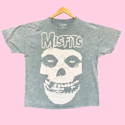 The Misfits The Crimson Ghost Band Punk Rock Maglietta Lavaggio Minerale 2XL