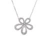 Exquisite S925 Sterling Silver Sunflower Pendant Necklace with Full Diamond, 18K White Gold-Plated Clavicle Chain