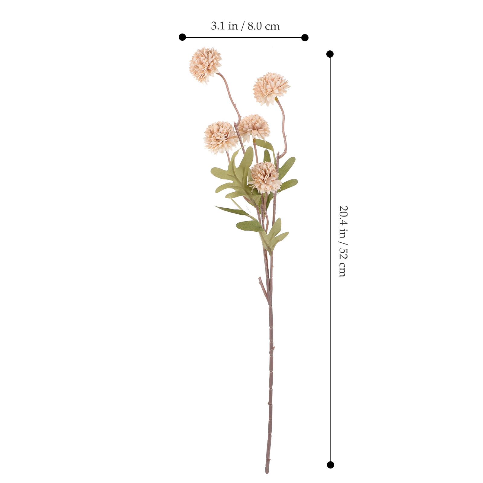 

4Pcs Simulated Dandelion Flower Stems Lifelike Plastic Artificial Dandelions for Home Decor DIY Bouquet Arrangement Wedding