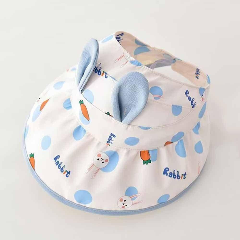 Polyester Children's Sun Hat Cartoon Print Toddler Sunshade Cap  Travel Accessories
