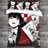 Kakegurui Yumeko Bedding Set Single Twin Full Queen King Size Bed Set Aldult Kid Bedroom Duvet Cover Sets Print Luxus Bettbezug