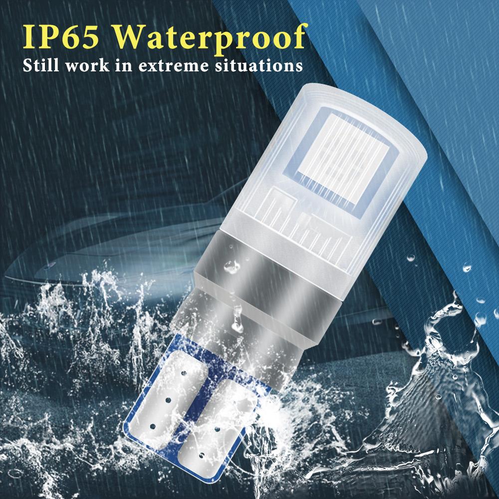 2Pcs/Set RGB LED T10 W5W Bulbs with Remote Control W5W Led 194 168 Car Reading Dome Light Car Wedge Lamp License Plate Lights