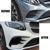 Passend für Mercedes Benz Zubehör GLC Klasse GLC260 GLC300 GLC43 AMG X253 2016-2019 Frontstoßstangensplitter Canard Nebelscheinwerferverkleidung