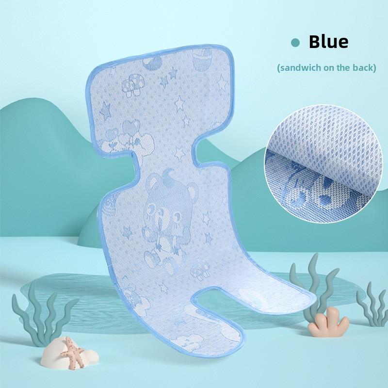 

Baby Stroller Ice Silk Mat Universal Washable Cooling Mat Cushion for Stroller Car Seat High Chair Pushchair Sleeping Cushion синий