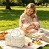 Cesto Portaoggetti Grande Capacità per Nursery Borsa Pannolini Portatile Regalo per Baby Shower