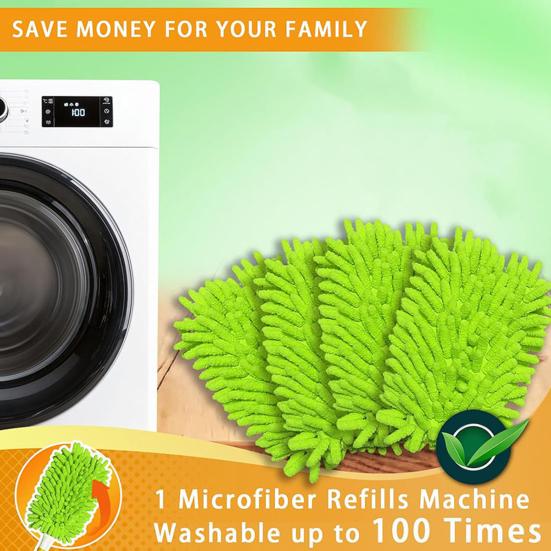 2/4/6Pcs Mop Cloth Covers Replacement Wear Resistant Non-Fading Washable Quick Dry