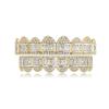 Trapezoidalne Diamentowe Grillz: Unisex Hip-hopowa Złota Dekoracja Grillz