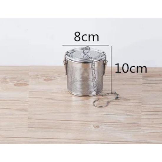 Big Stainless Steel Fine Mesh Strainer Gravy Soup Taste Spice Box Basket Brine Hot Pot Slag Separation Colander Strainers Basket