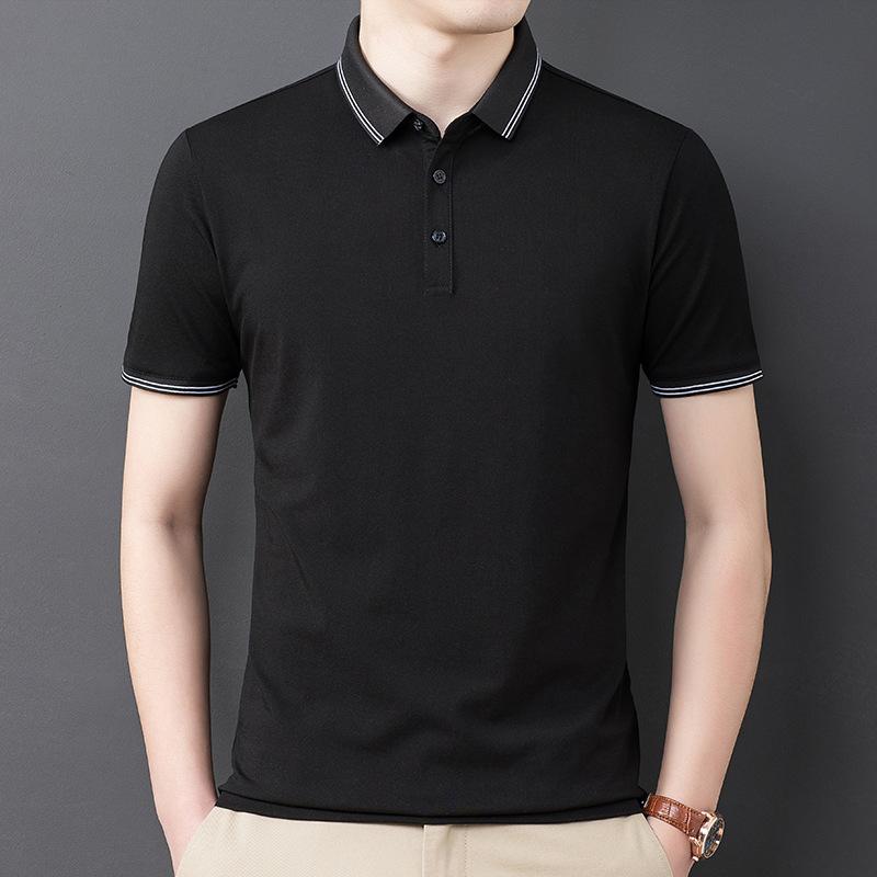 Мужская летняя новая мужская рубашка-поло с короткими рукавами в Корейском стиле — фото 4