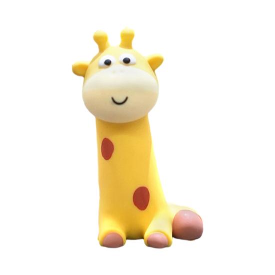 

1/4Pcs Cartoon Giraffe Figurine Computer Monitor Decoration Lying Pig Duck Statue Animal Sculpture Home Office Car Dashboard Ornament B