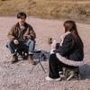 Detachable Camping Table with Tripod Storage Bag Heavy Duty Lightweight Aluminum Alloy Outdoor Picnic Portable Round Dining Table