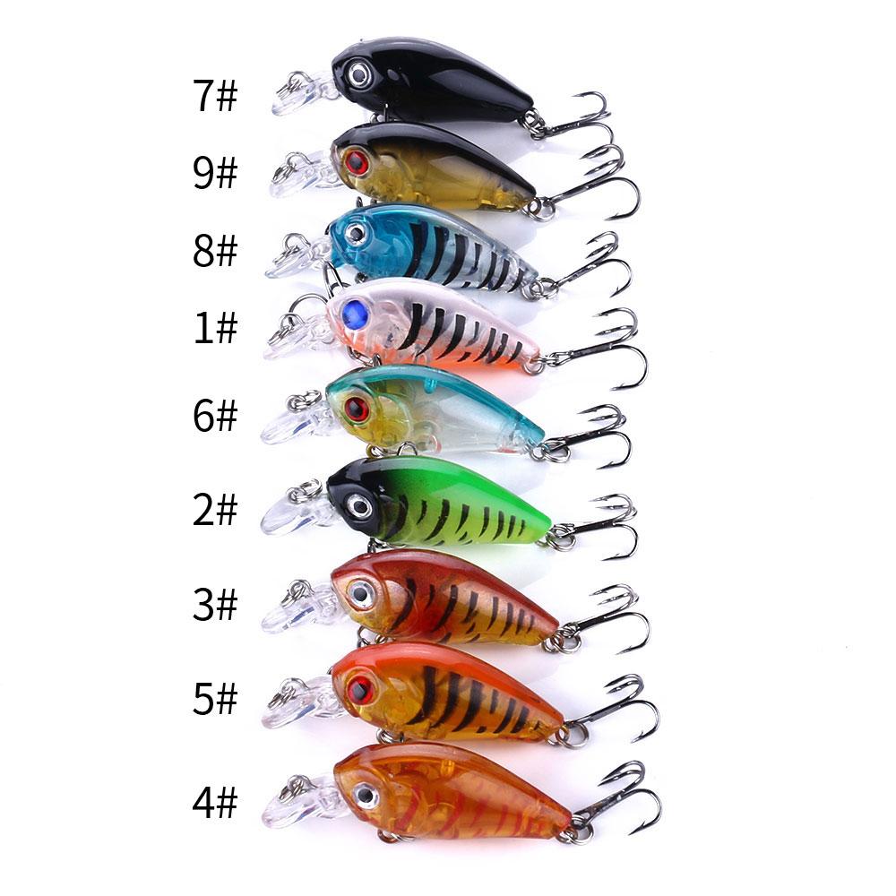 1ks 4,5cm 4g Hengjia Mini Crankbaits s chrastítky Diving Shad Pike Lure