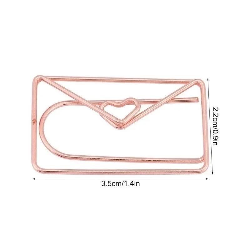 12 szt./zestaw Kształt koperty Klips biurowy Zakładka do książki Metalowy uchwyt na marker do scrapbookingu Artykuły papiernicze biurowe/szkolne dla uczniów