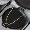 18k Temperament Luxury Tassel Necklace Luxurious and Noble Bean Necklaces Ins Cold Style Trendy Stainless Steel Jewelry