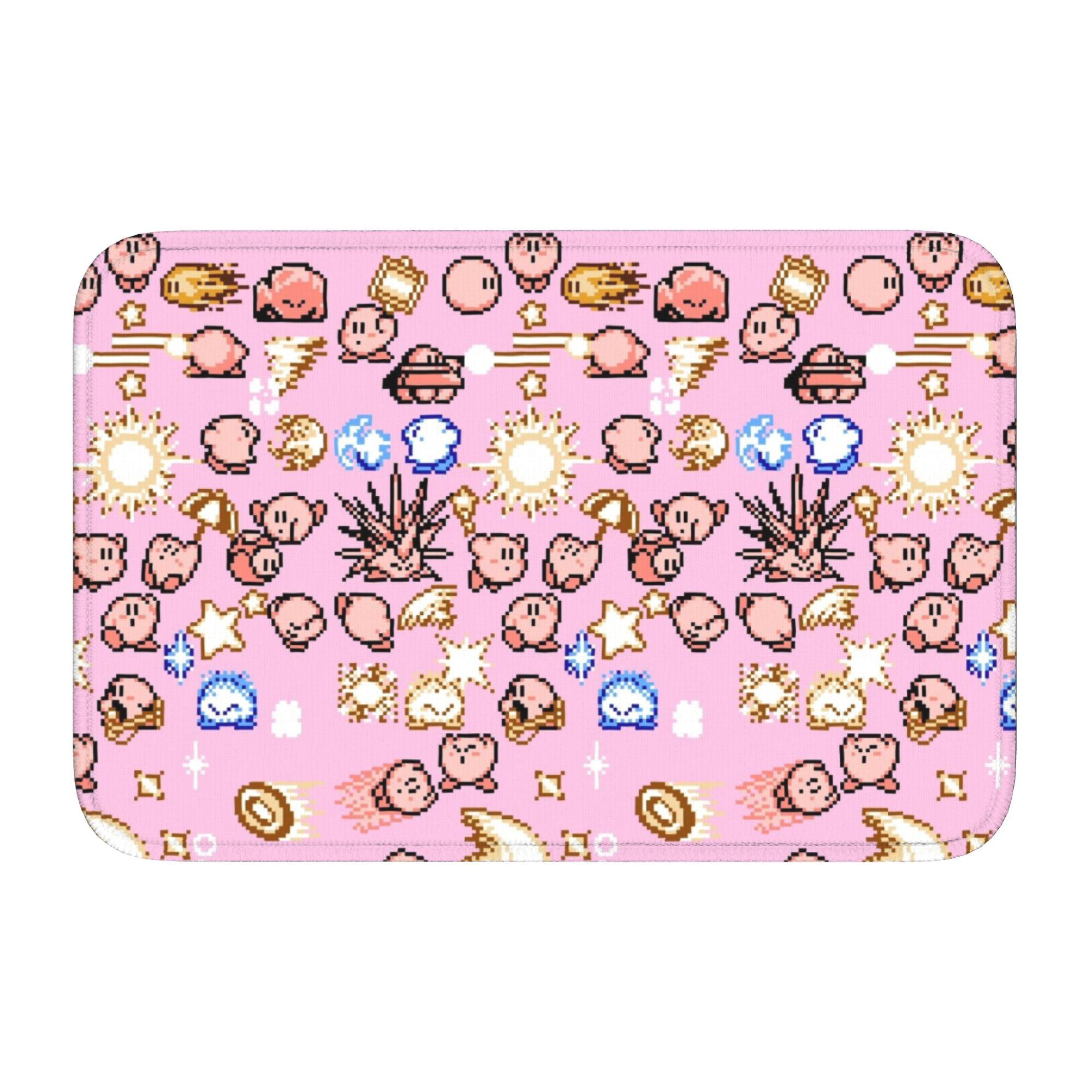 

Kirbys Cartoon Game Doormat Non-Slip Bath Kitchen Welcome Mat Toilet Door Floor Entrance Carpet Rug Footpad 60cm x 90cm