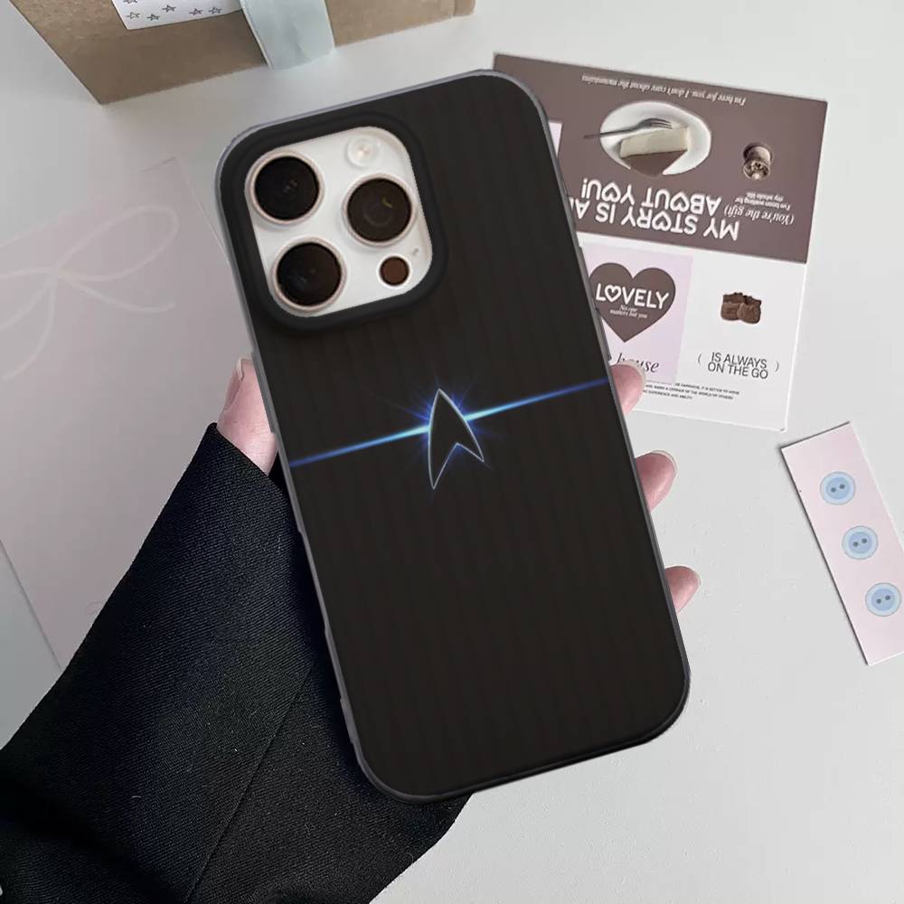 S-Star T-Trek Soft Corrugated Phone Case For iPhone 11 12 13 14 15 16 17 Pro Max Plus Pro Shockproof Cover