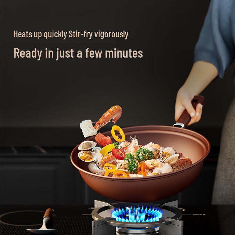 Debolai 32CM Zisha Glazed Non-stick Wok