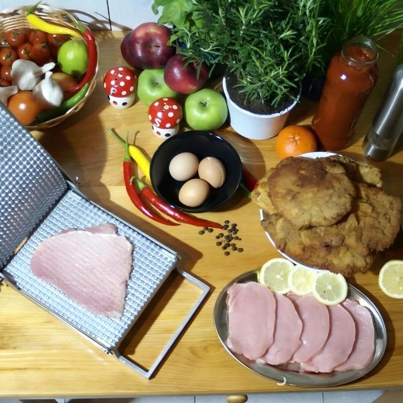 Batticarne Manuale Portatile Veloce Batticarne Acciaio Inossidabile Batticarne per Bistecche Utensili da Cucina Grigliata Formatore di Hamburger di Manzo