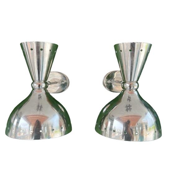 

Хромированный серебряный настенный светильник середины века, современный, итальянский, двойной, настенный светильник для умывальника, спальни, гостиной, декора, светодиодный настенный светильник