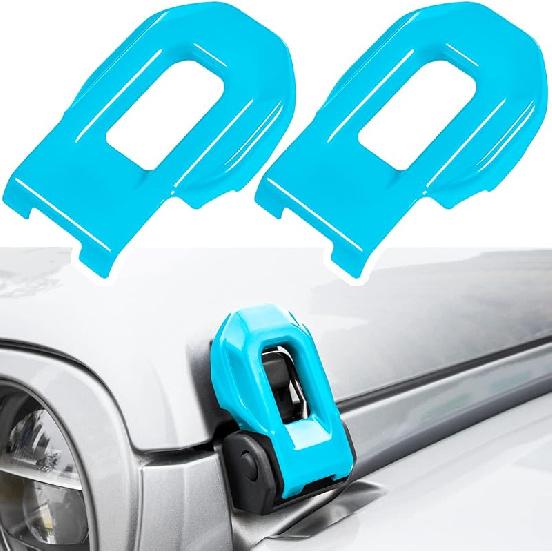 Hood Latch Lock Catch Brackets Cover for 2018-2024 Jeep Wrangler JL JLU Unlimited Sports Freedom Sahara Rubicon Gladiator JT 2-Door & 4-Door Exterior