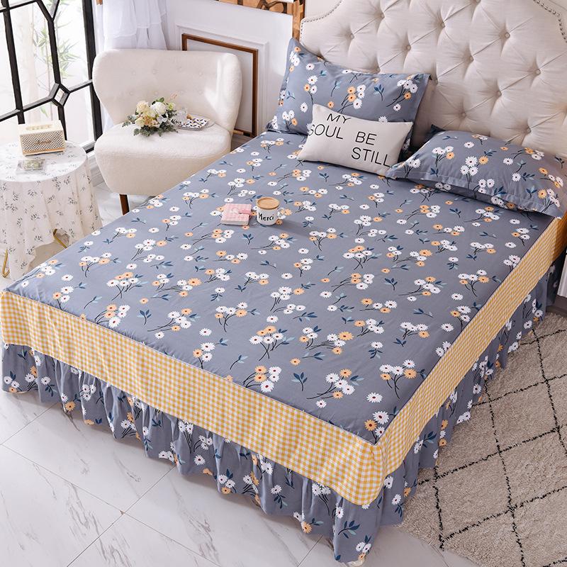 Home New Product Cotton Bed Skirt Mattress Cover Protective Cover Bedspread Cotton Single Double Single Bed Skirt