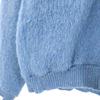 Sears 60s 70s Mohair Long Sleeve V Neck Knit L Blue Sweater Men's Used