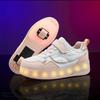 Kid's Luminous Sneaker Rubbing Shoes Children's Shoes Solid Milk Patch Charging Lamp Shoes Kids Glowing Sneakers