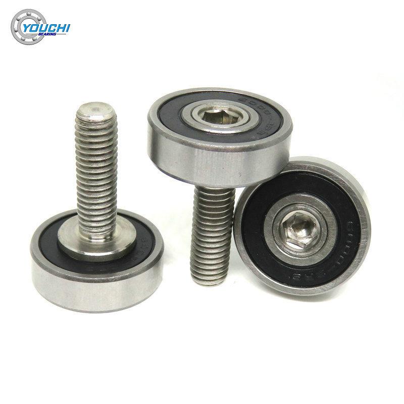 1pcs OD 26mm Screw Roller Bearings With Stainelss Steel M8 Thread JS600026-8C2L25M8 Door Window Metal Guide Wheel