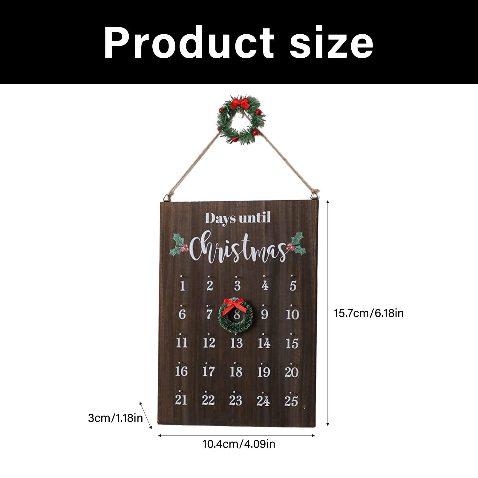 Recyclable Wall Mounted Arrival Calendar Permanent Wood Substance Celebratory Home Decoration For Children 1