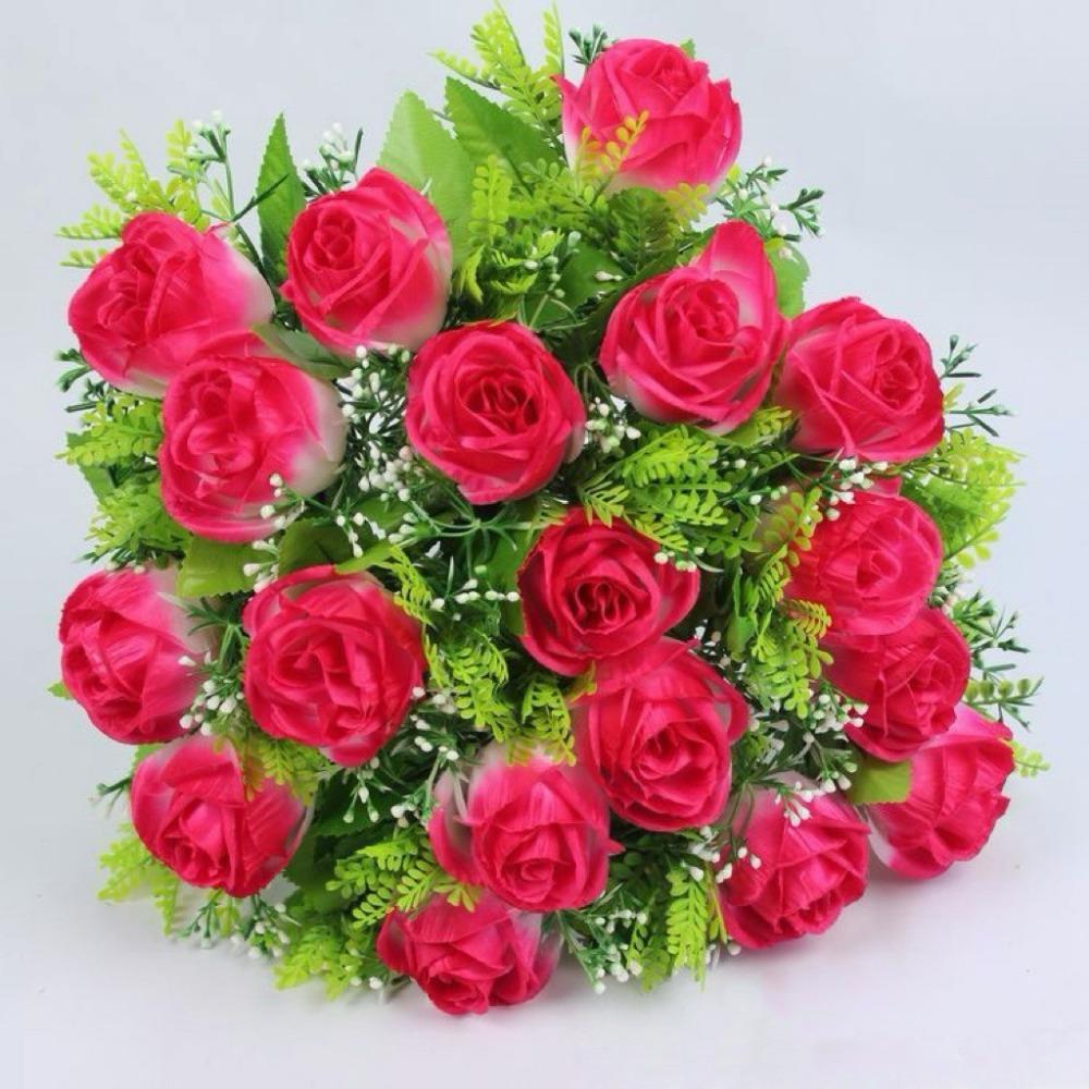 

18 Heads Real Happy Flower 9 Colors Photography Photo Gift Natural Simulated Rose Mini Valentine s Day Flowers Home Decorative