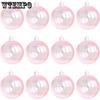 WTEMPO DIY Christmas Iridescent Ornaments Balls Plastic Gradient Color Decorative Hanging Ornaments for Xmas Tree Lightweight Durable and Reusable