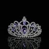 New Colorful Crystal Crown Wedding Bridal Women 'S Hair Accessories For Girls Birthday Fashion Headdress Bride Tiara Clip