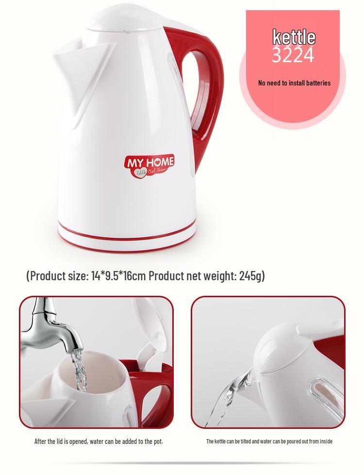 Kids' Play Kitchen Set: Iron, Vacuum, Washer, Juicer