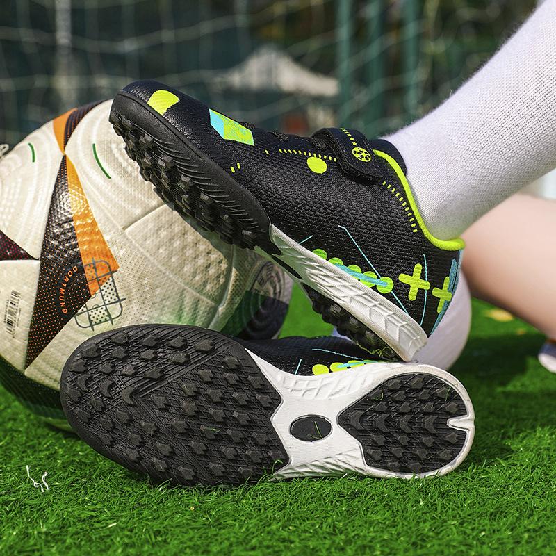 Children's football shoes Velcro boys and girls elementary school students artificial turf non-slip training shoes