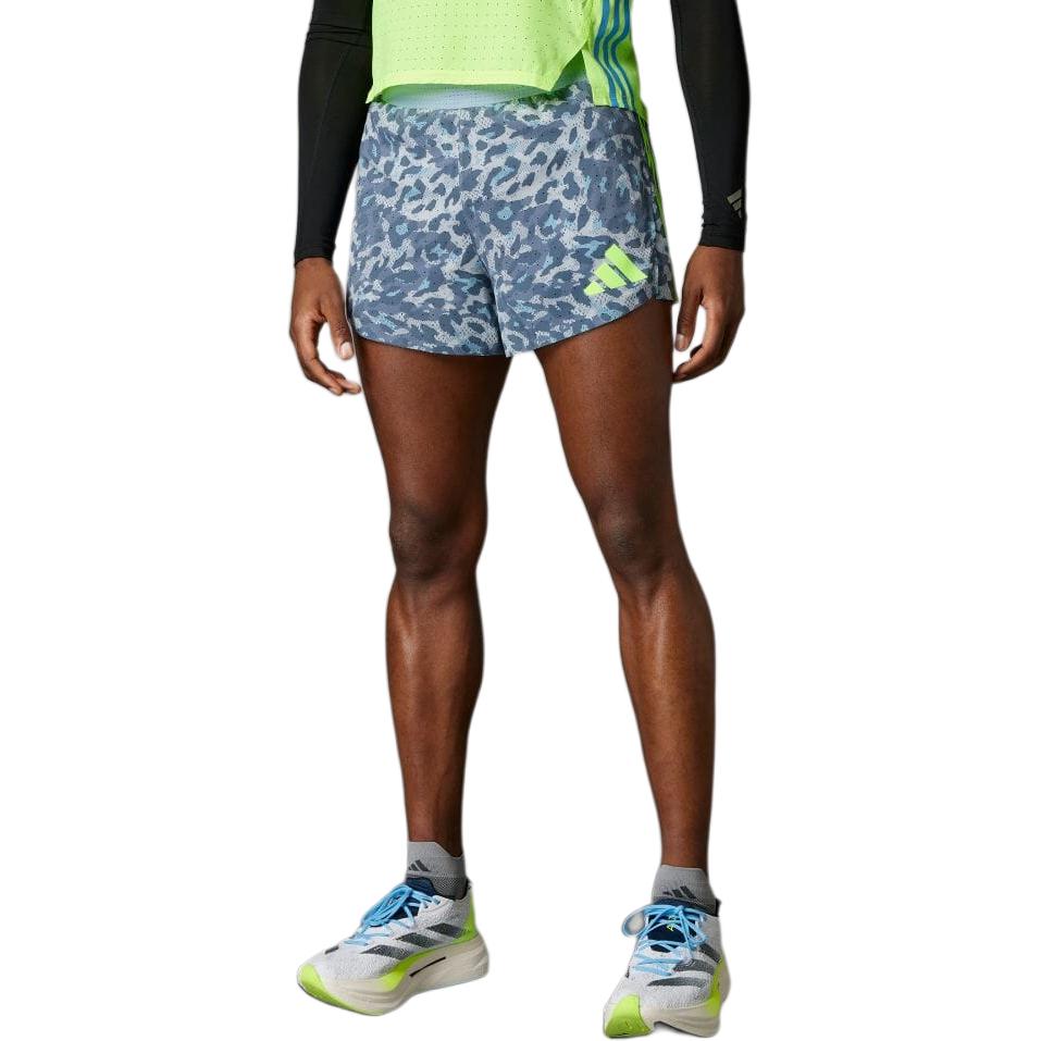 Adidas Logo Print Elastic Waist Straight Leg Sports Shorts Men Shorts Blue IT8860